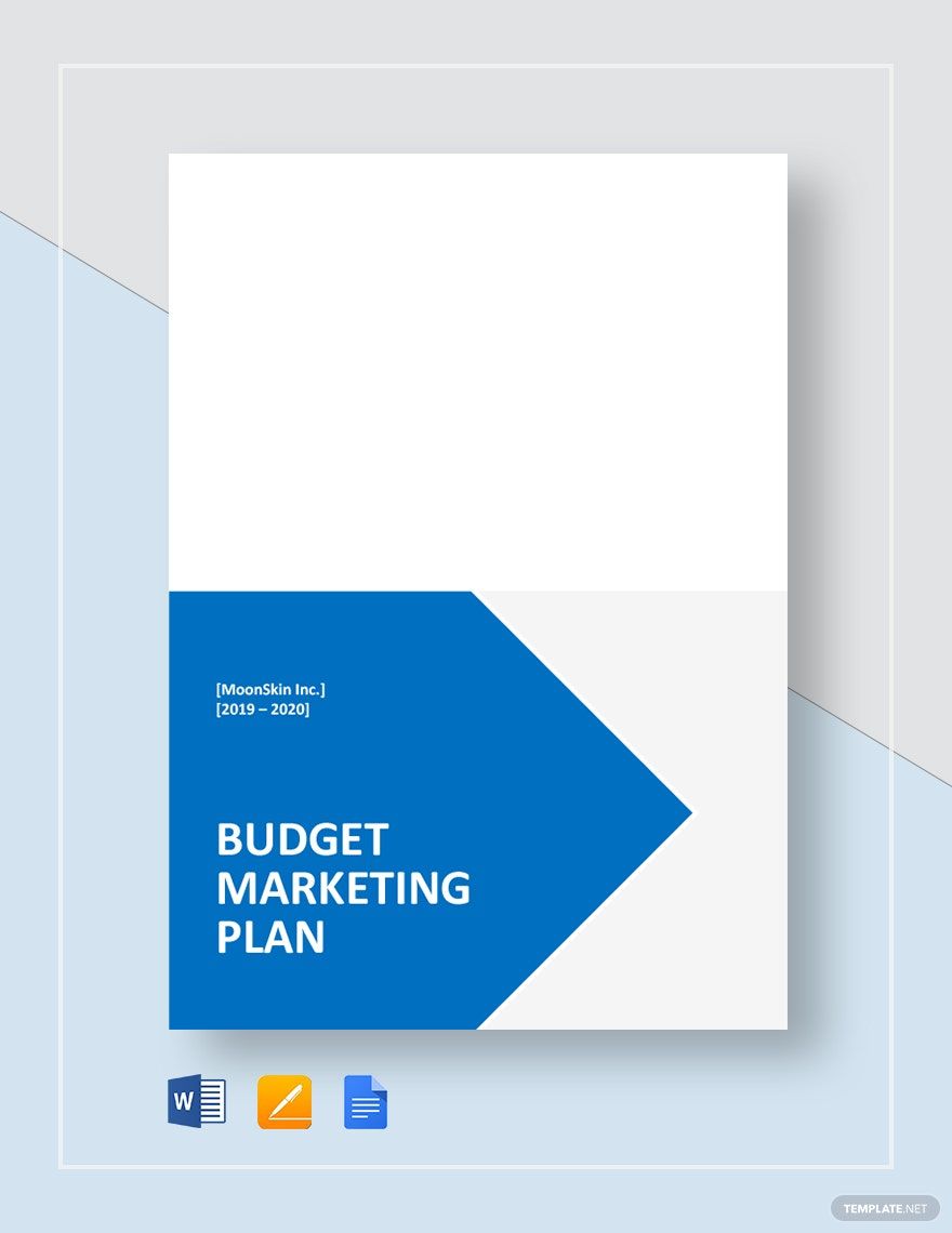 Budget Marketing Plan Template