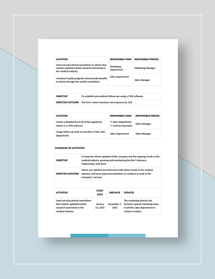 Consultant Work Plan Template