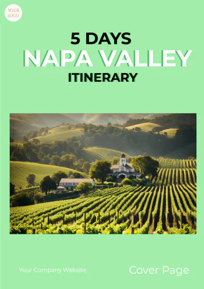 Free Napa Valley Itinerary Template to Edit Online