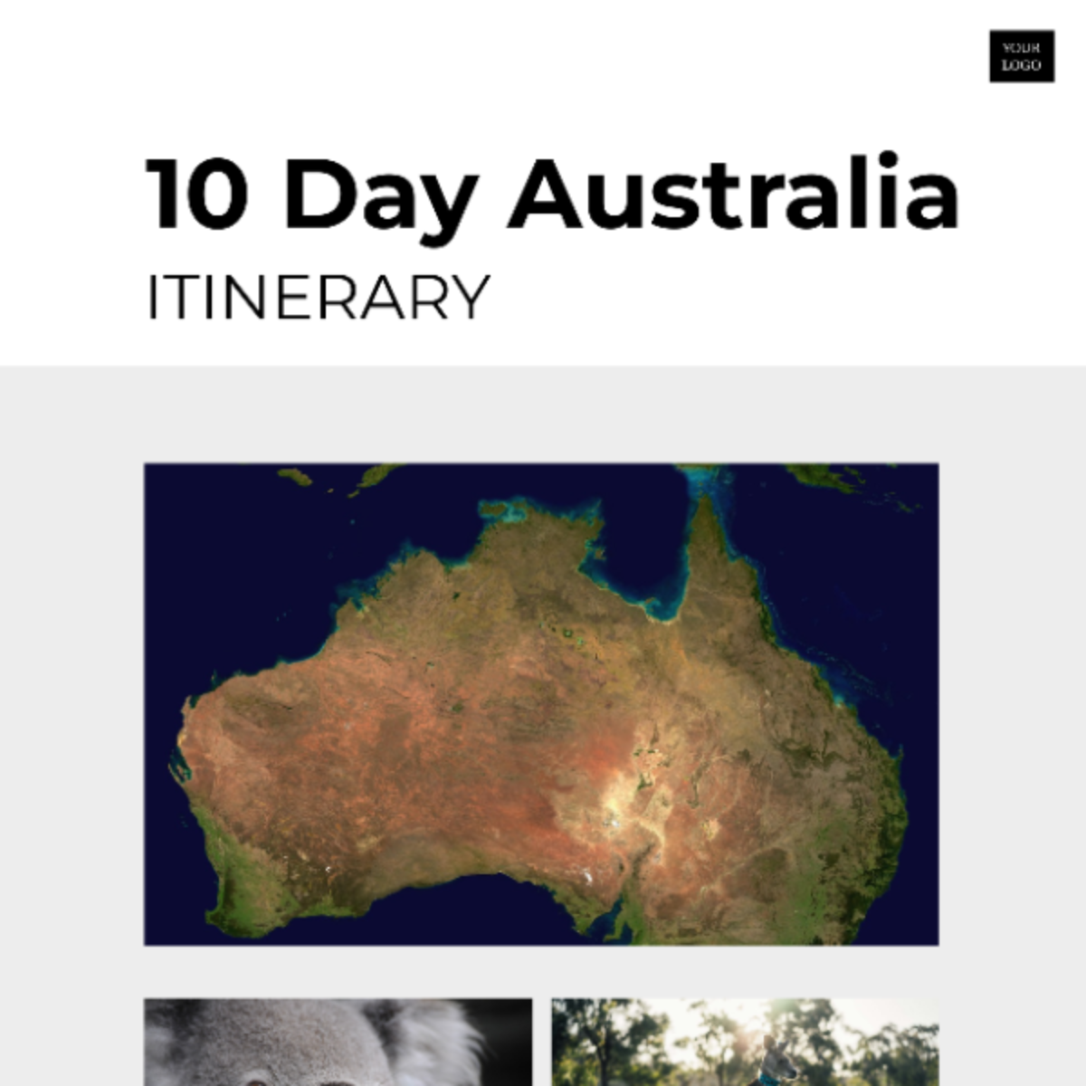 10 Day Australia Itinerary Template - Edit Online & Download