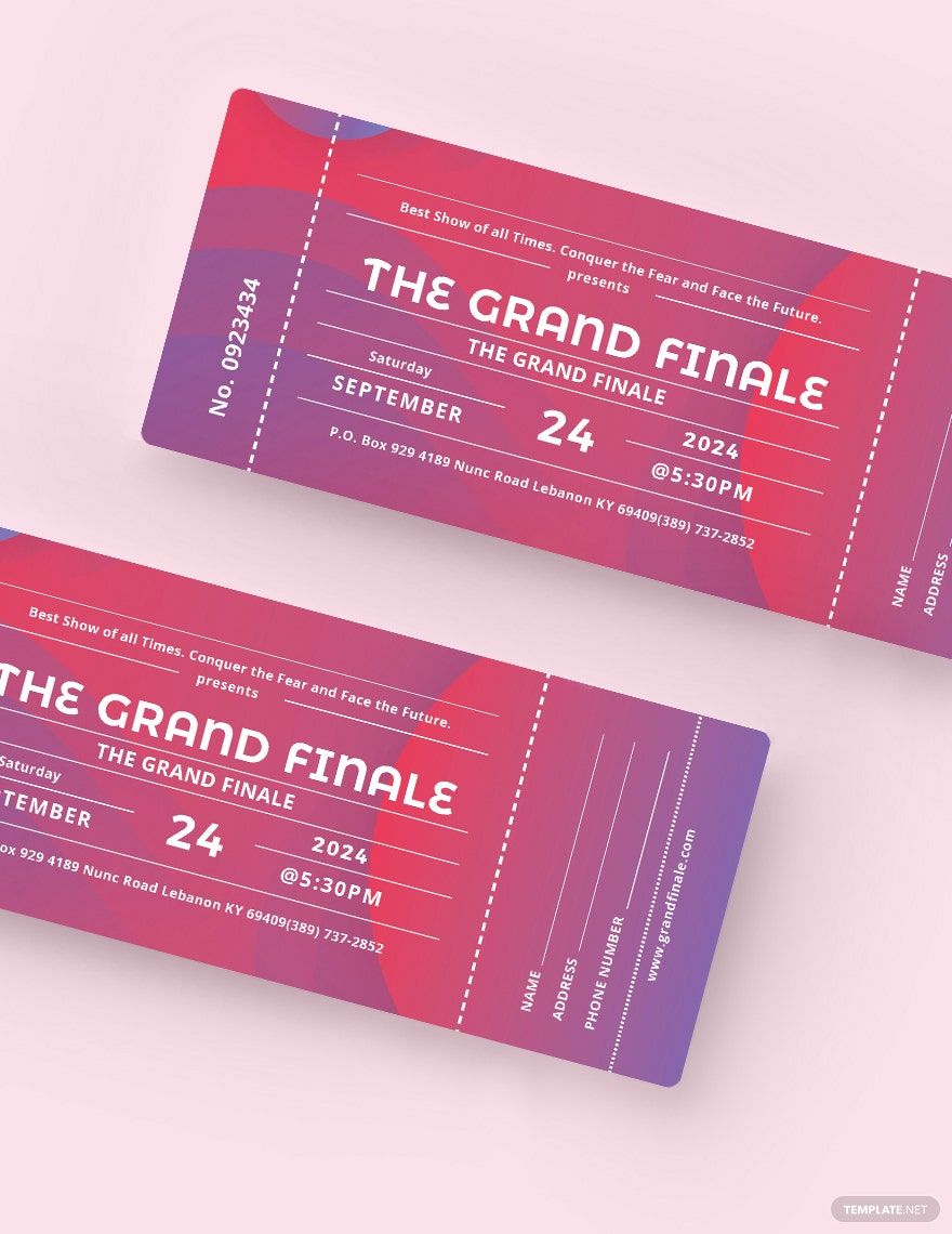 Show Ticket Template
