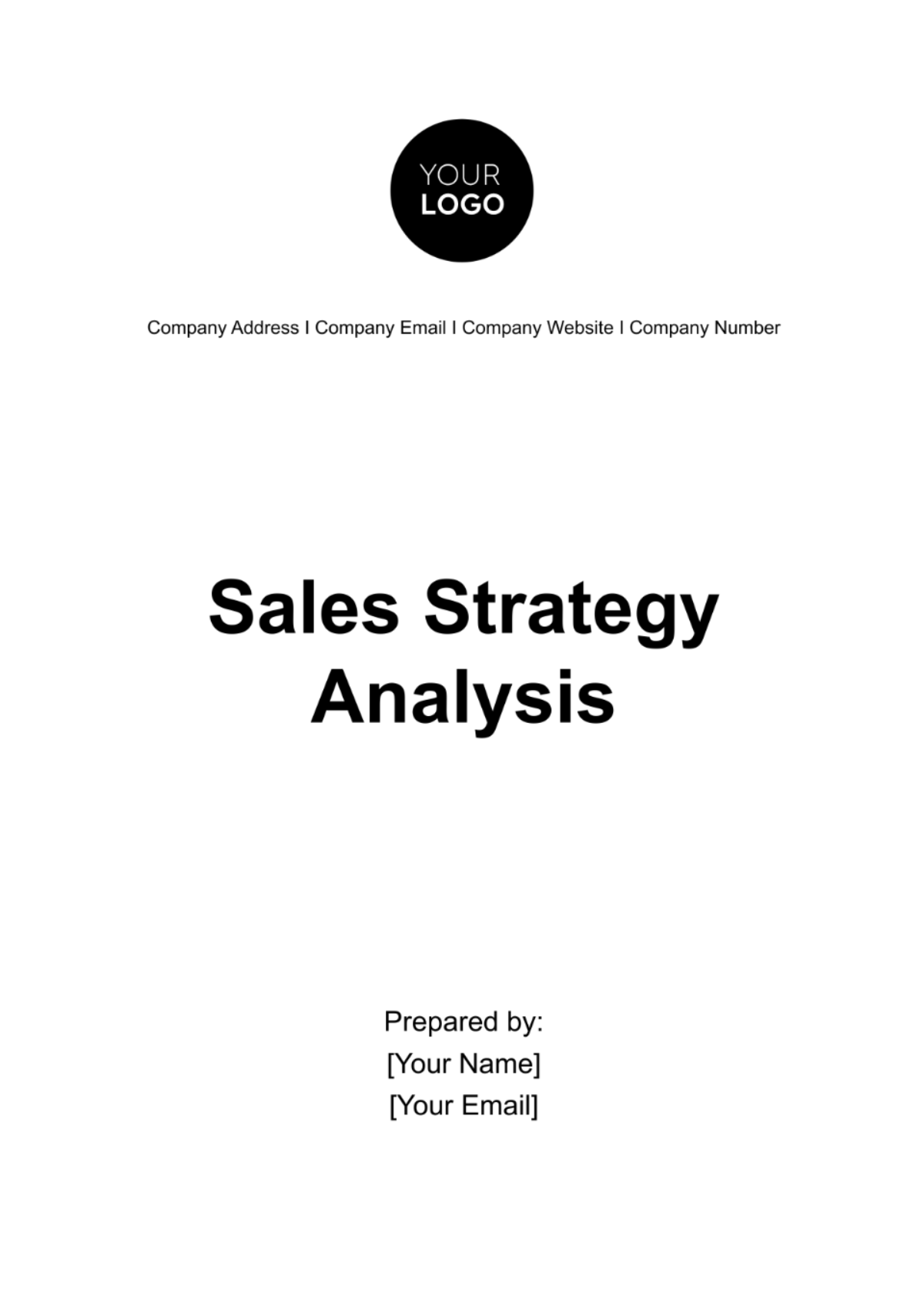 Free Sales Strategy Analysis Template