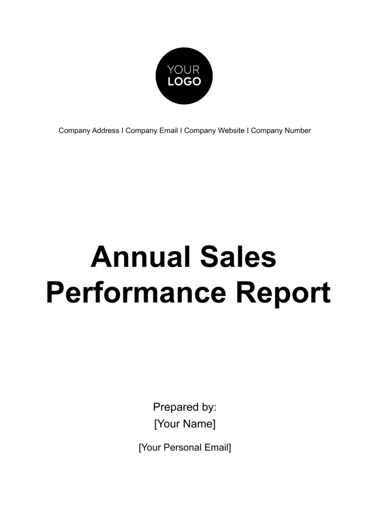 Free Annual Sales Performance Report Template