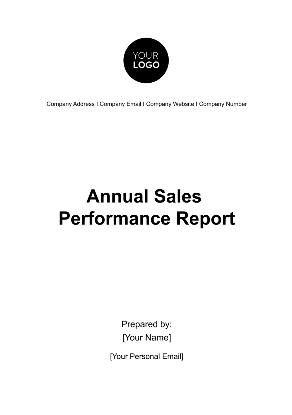 Annual Sales Performance Report Template - Edit Online & Download