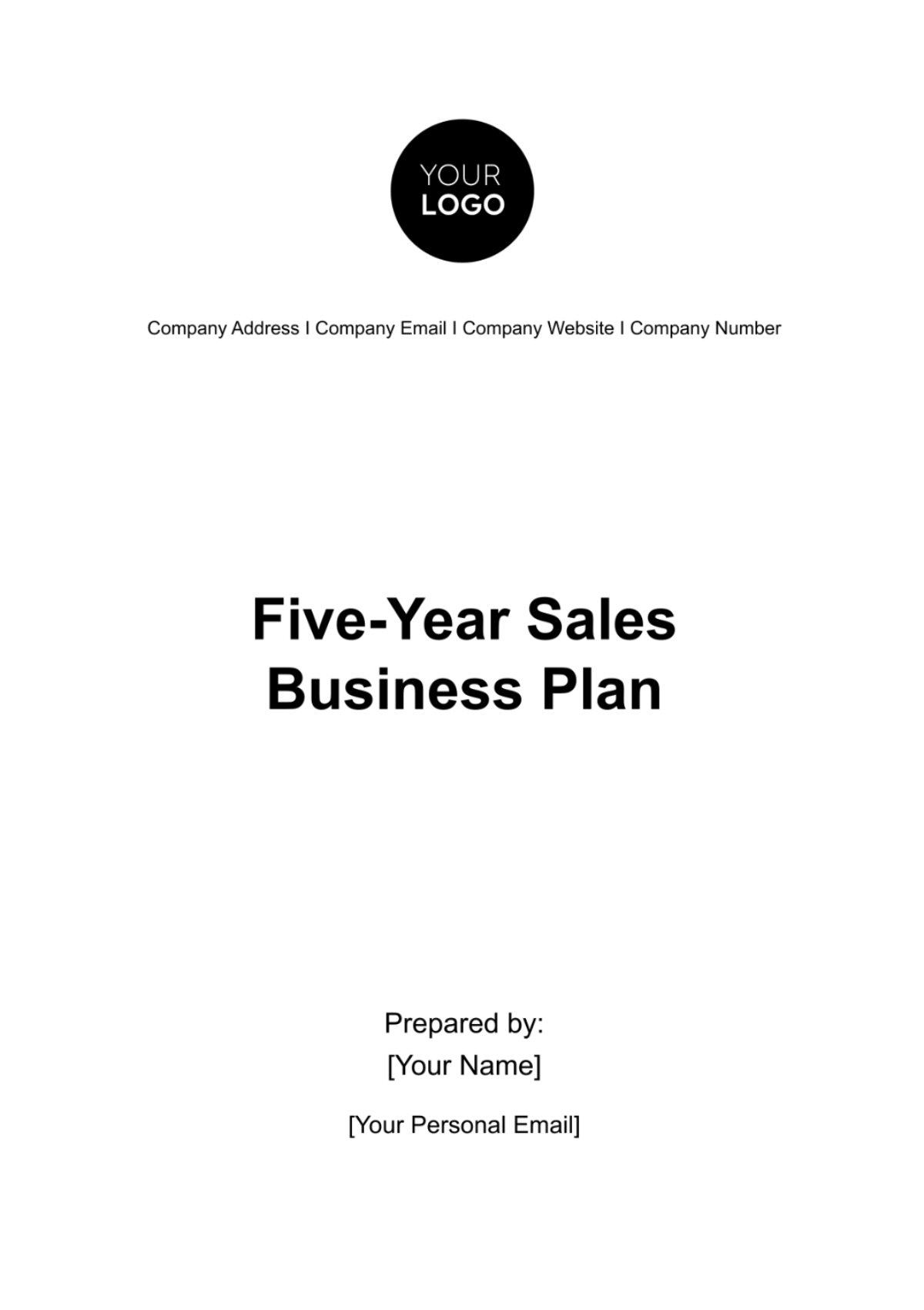 Five-Year Sales Business Plan Template - Edit Online & Download