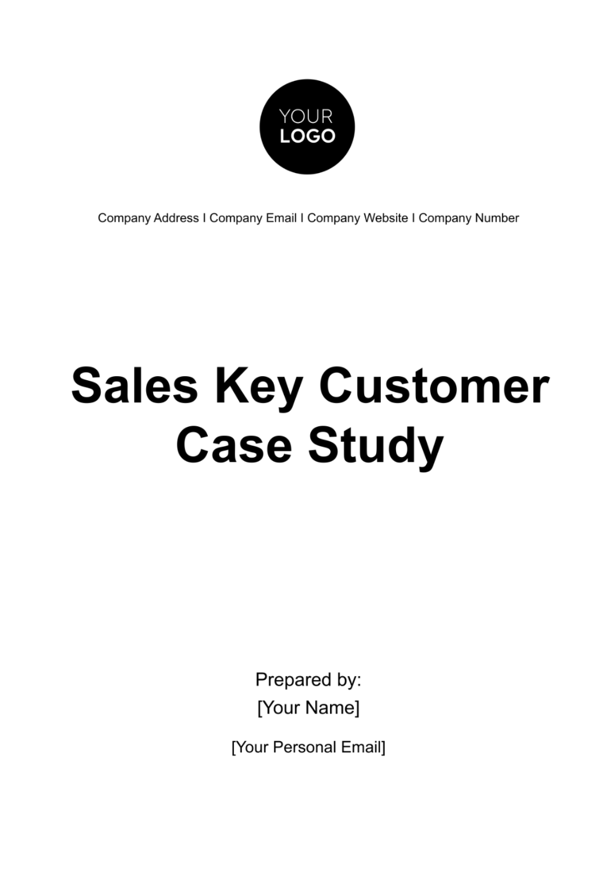 Free Sales Key Customer Case Study Template