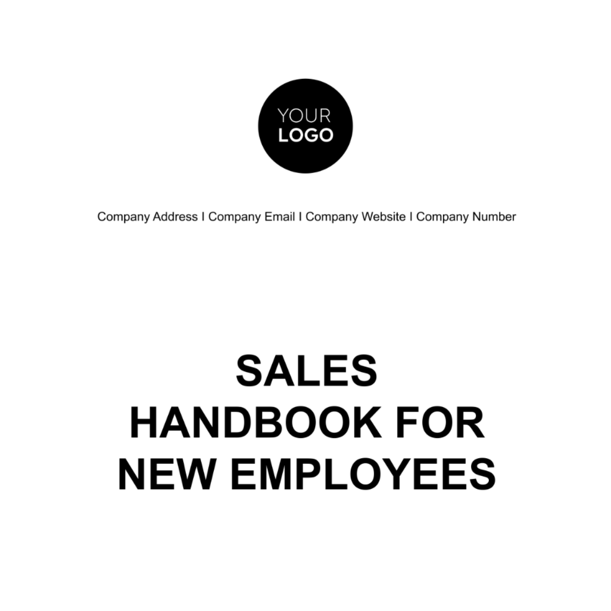 Sales Handbook for New Employees Template - Edit Online & Download