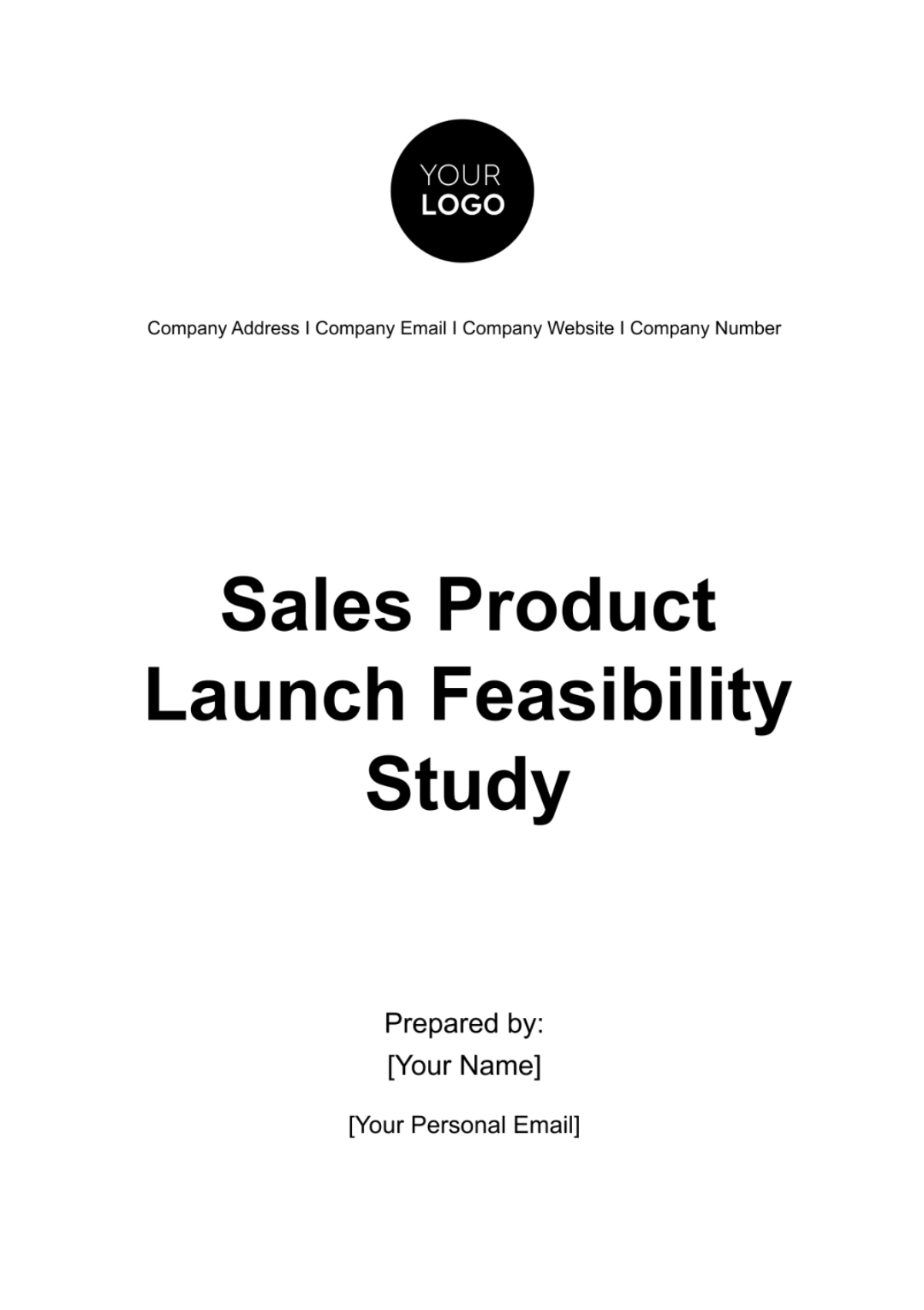 Free Sales Product Launch Feasibility Study Template