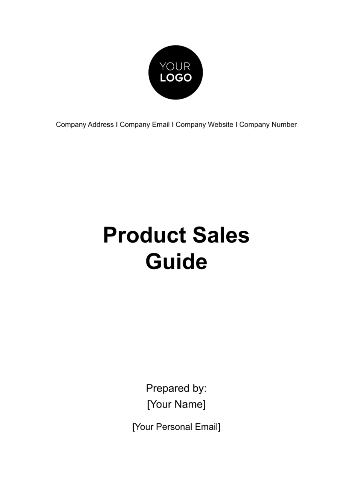 Product Sales Guide Template - Edit Online & Download