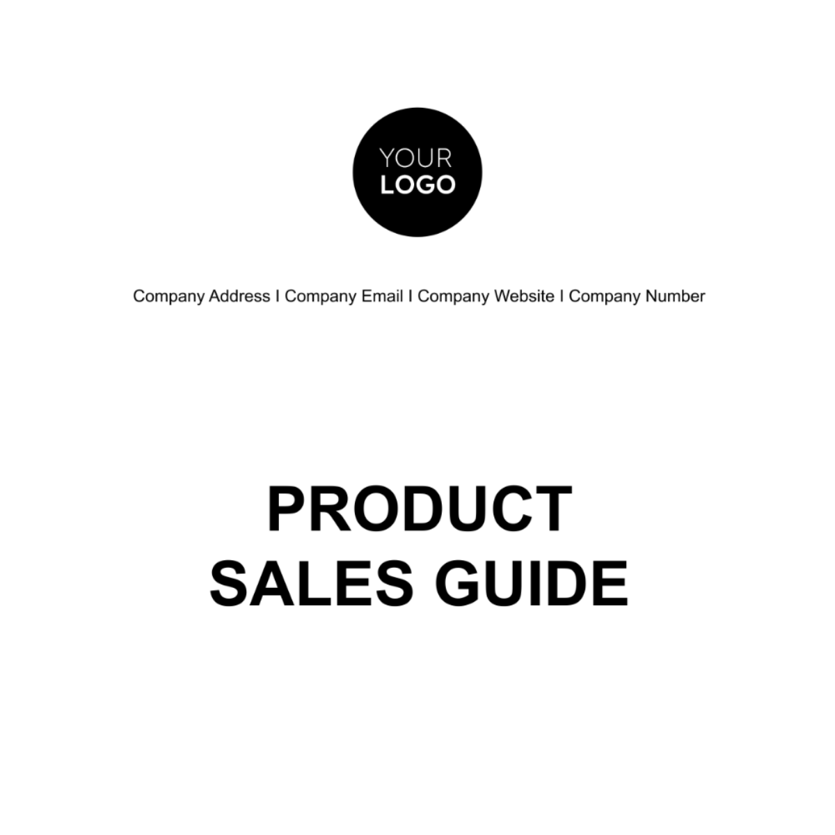 Product Sales Guide Template - Edit Online & Download