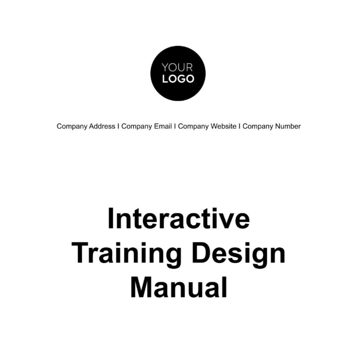 Interactive Training Design Manual HR Template - Edit Online & Download