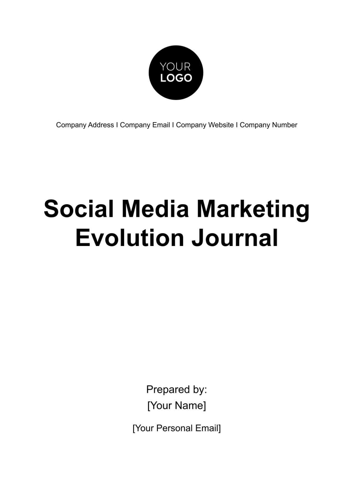 Social Media Marketing Evolution Journal Template