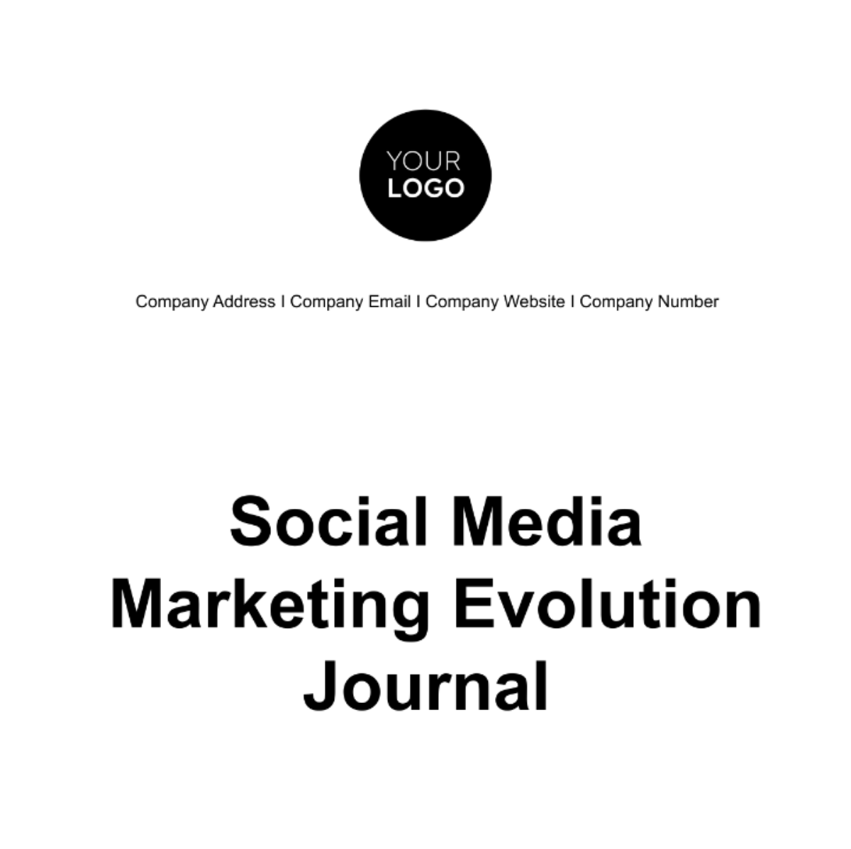 Social Media Marketing Evolution Journal Template