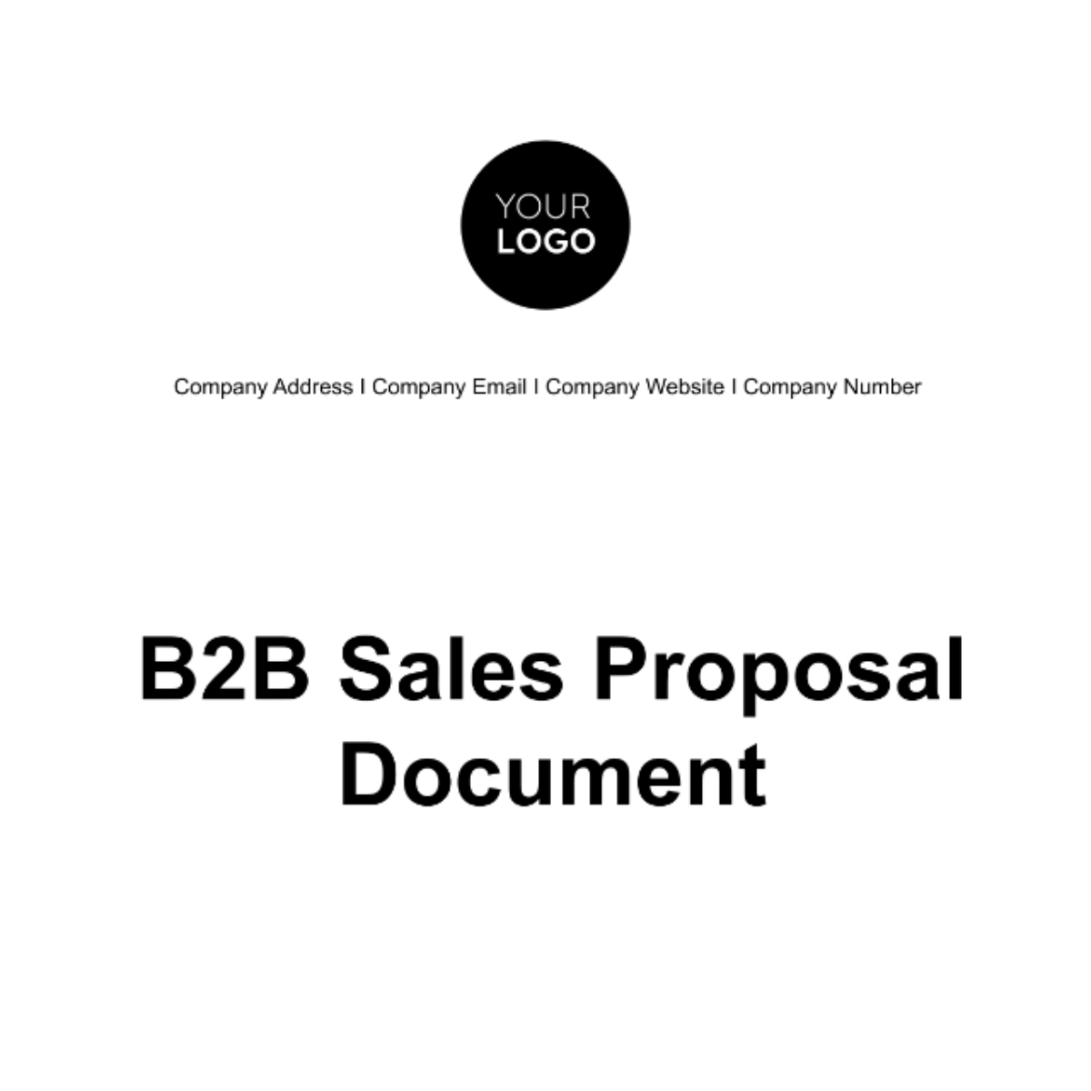 B2B Sales Proposal Document Template - Edit Online & Download Example ...