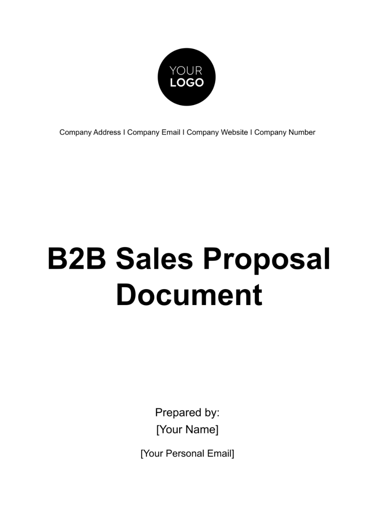 B2B Sales Proposal Document Template