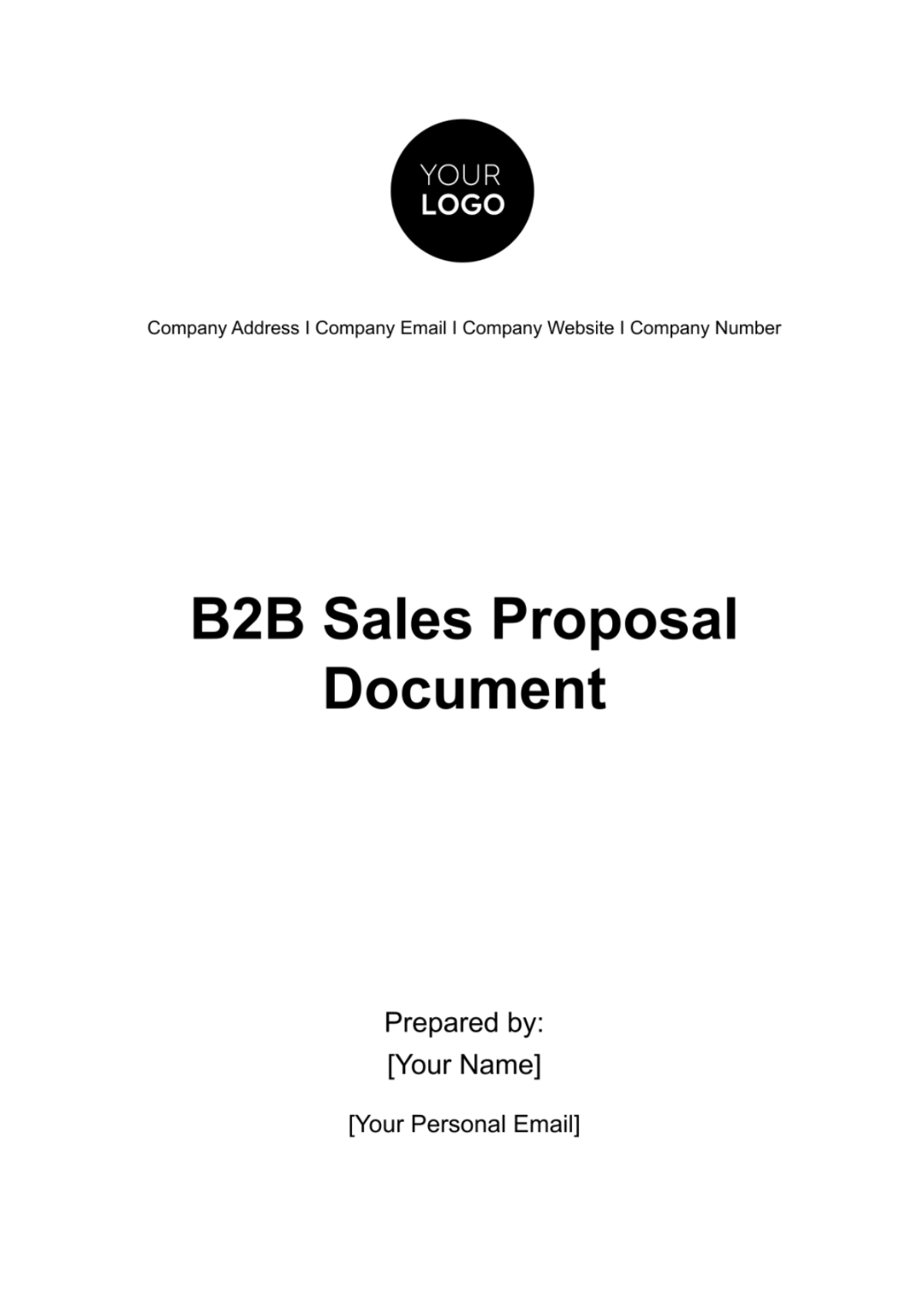 B2B Sales Proposal Document Template - Edit Online & Download