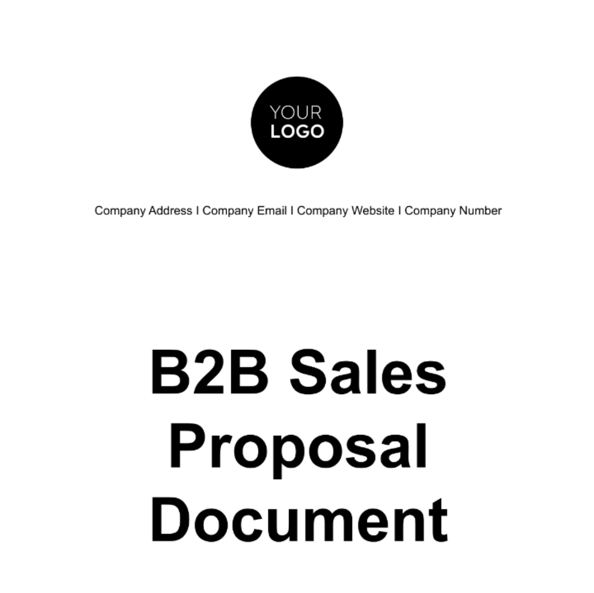 B2B Sales Proposal Document Template - Edit Online & Download