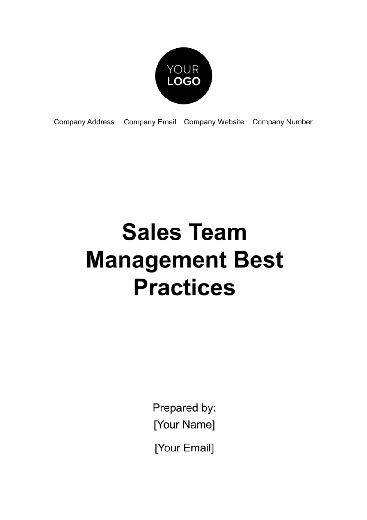 Sales Team Management Best Practices Template - Edit Online & Download