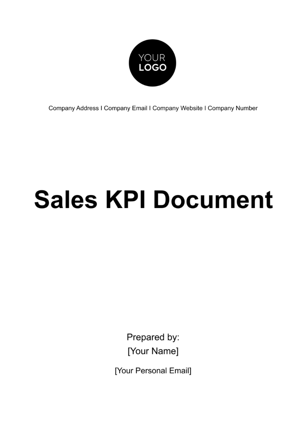 Free Sales KPI Document Template