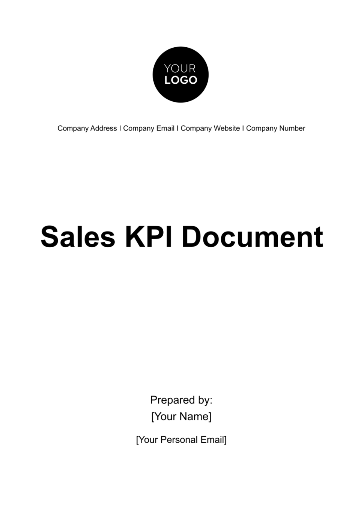 Sales KPI Document Template - Edit Online & Download