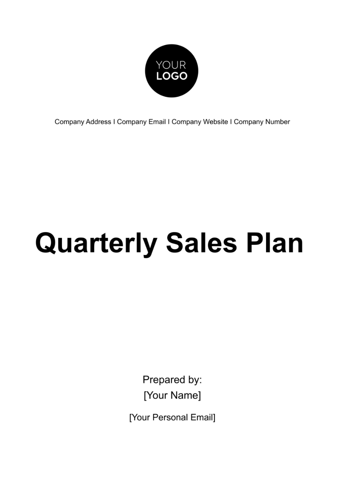 Quarterly Sales Plan Template - Edit Online & Download