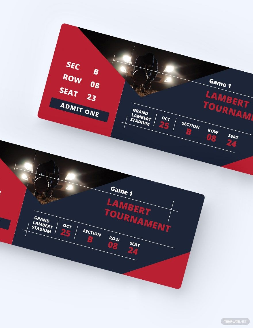 Sports Ticket Template