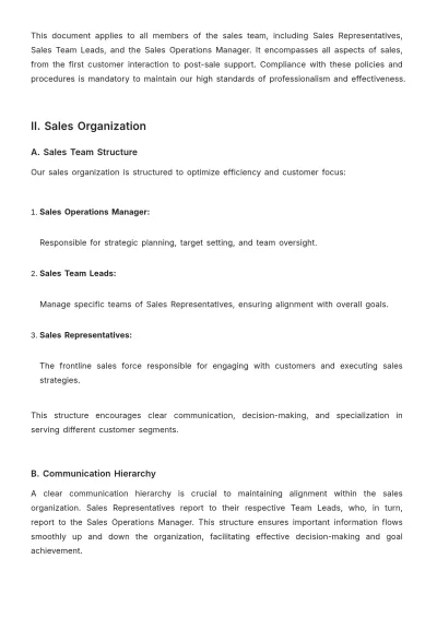 Free Sales Policy & Procedure Template to Edit Online
