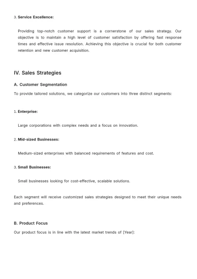 Free Sales Policy & Procedure Template to Edit Online