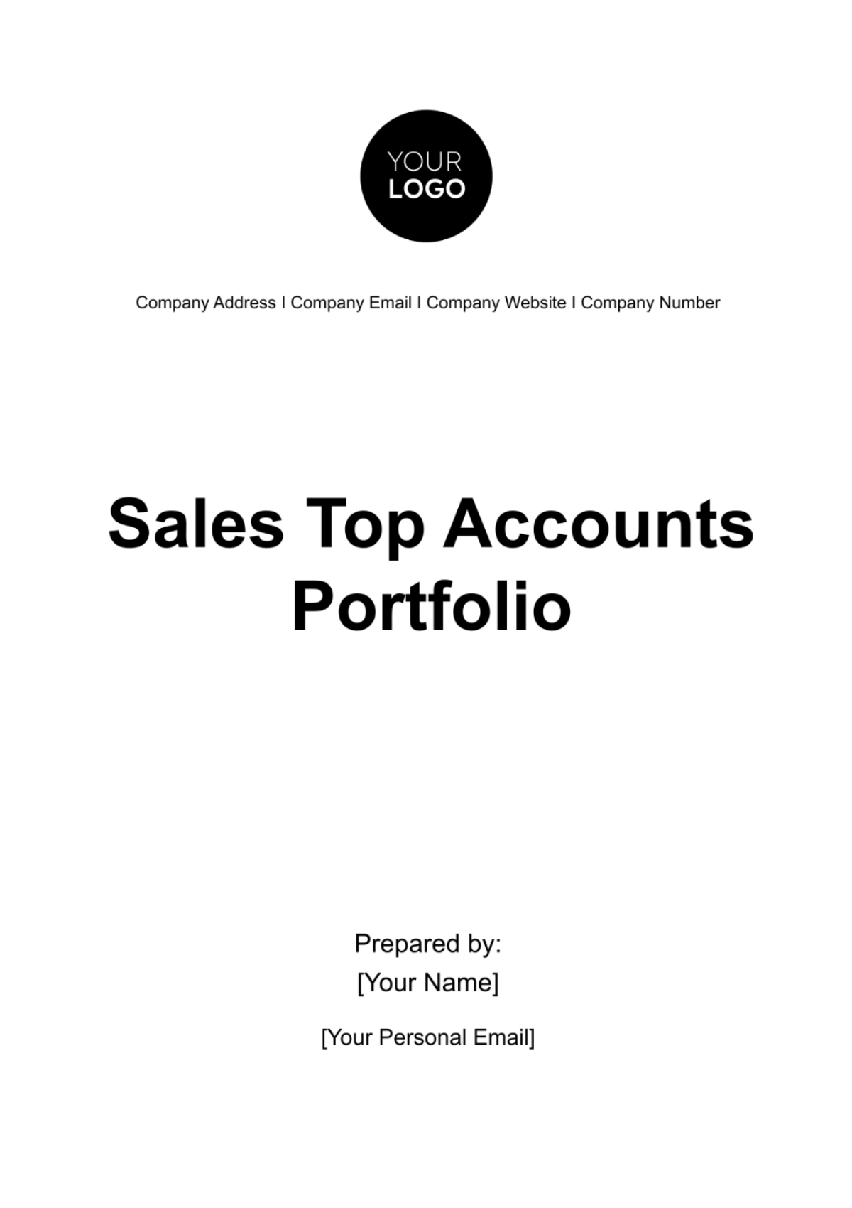 Sales Top Accounts Portfolio Template