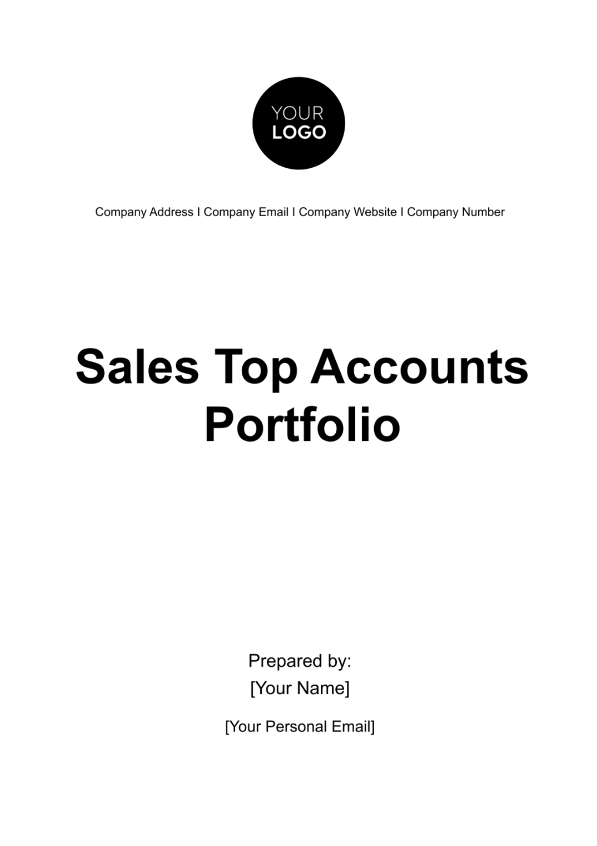 Sales Top Accounts Portfolio Template - Edit Online & Download