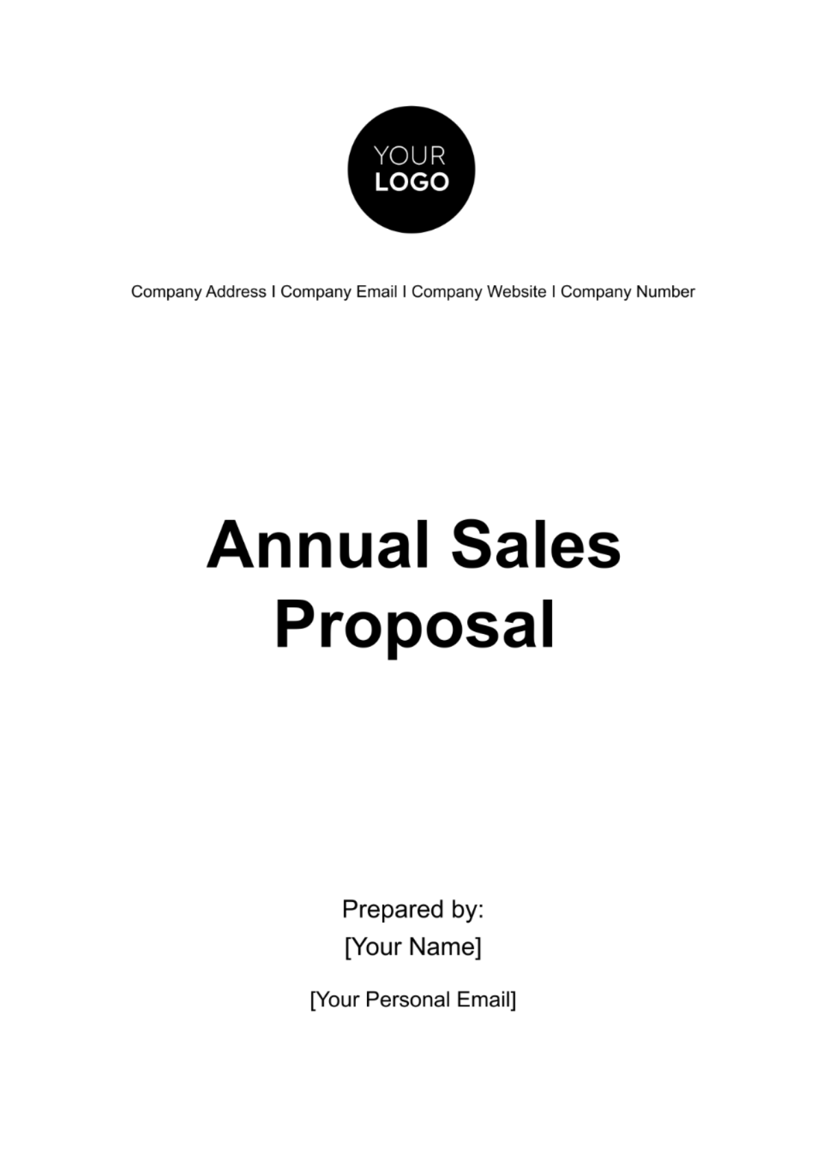Annual Sales Proposal Template