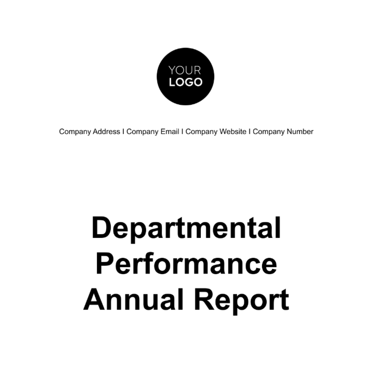 Free Departmental Performance Annual Report HR Template