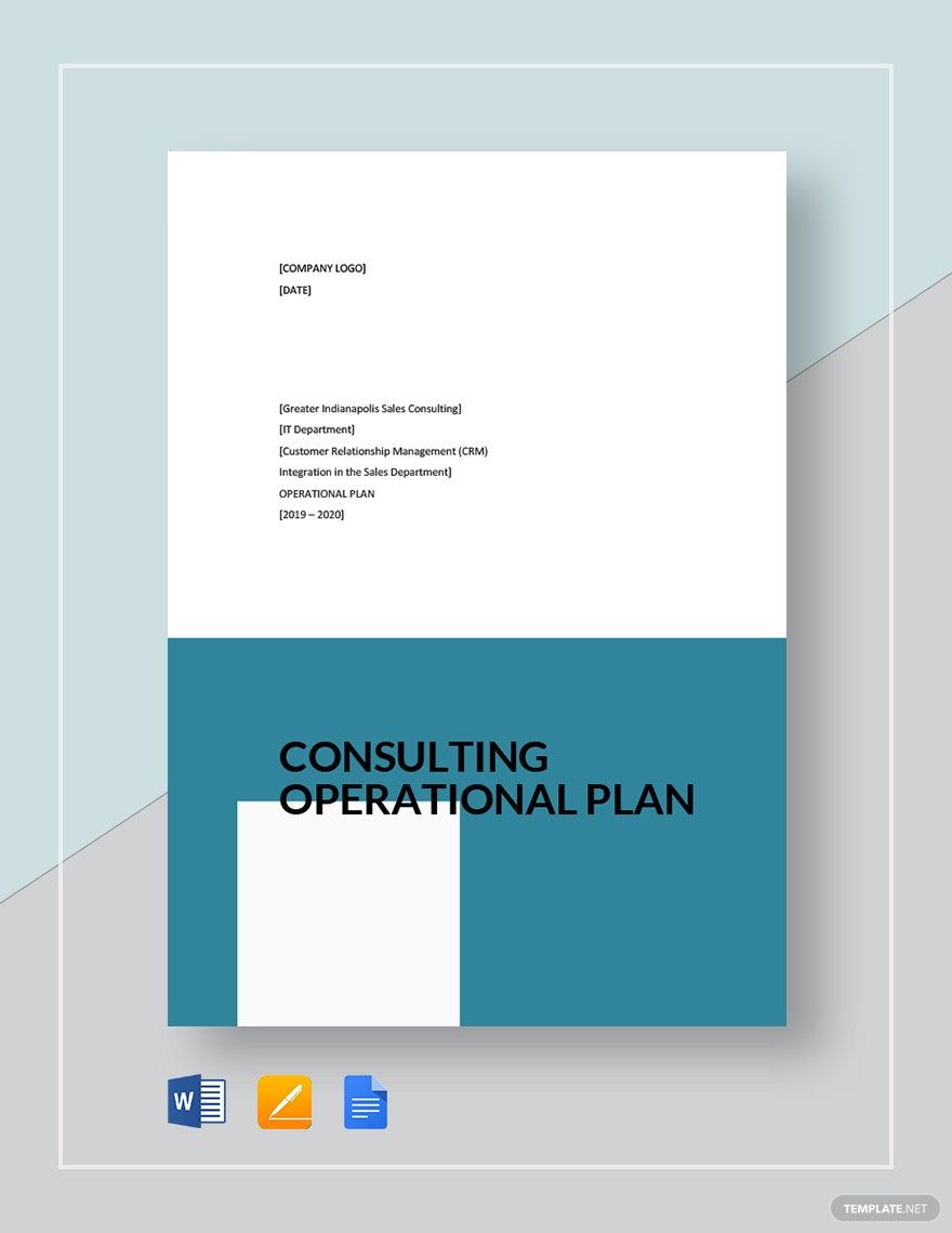 Free Consulting Operational Plan Template in Word, Google Docs, Apple Pages