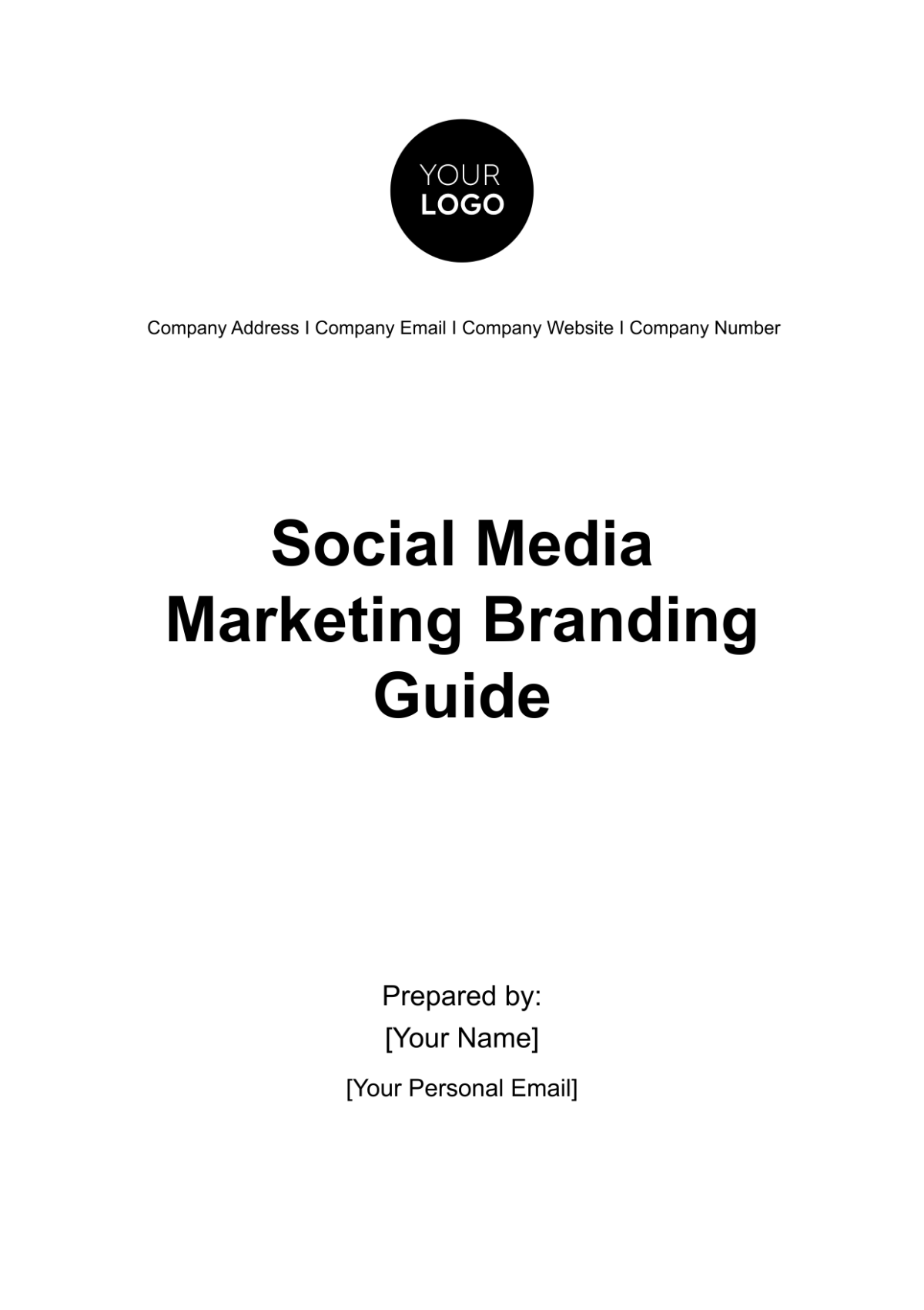 Social Media Marketing Branding Guide Template - Edit Online & Download