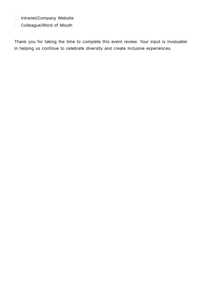 Free Multicultural Event Review HR Template to Edit Online