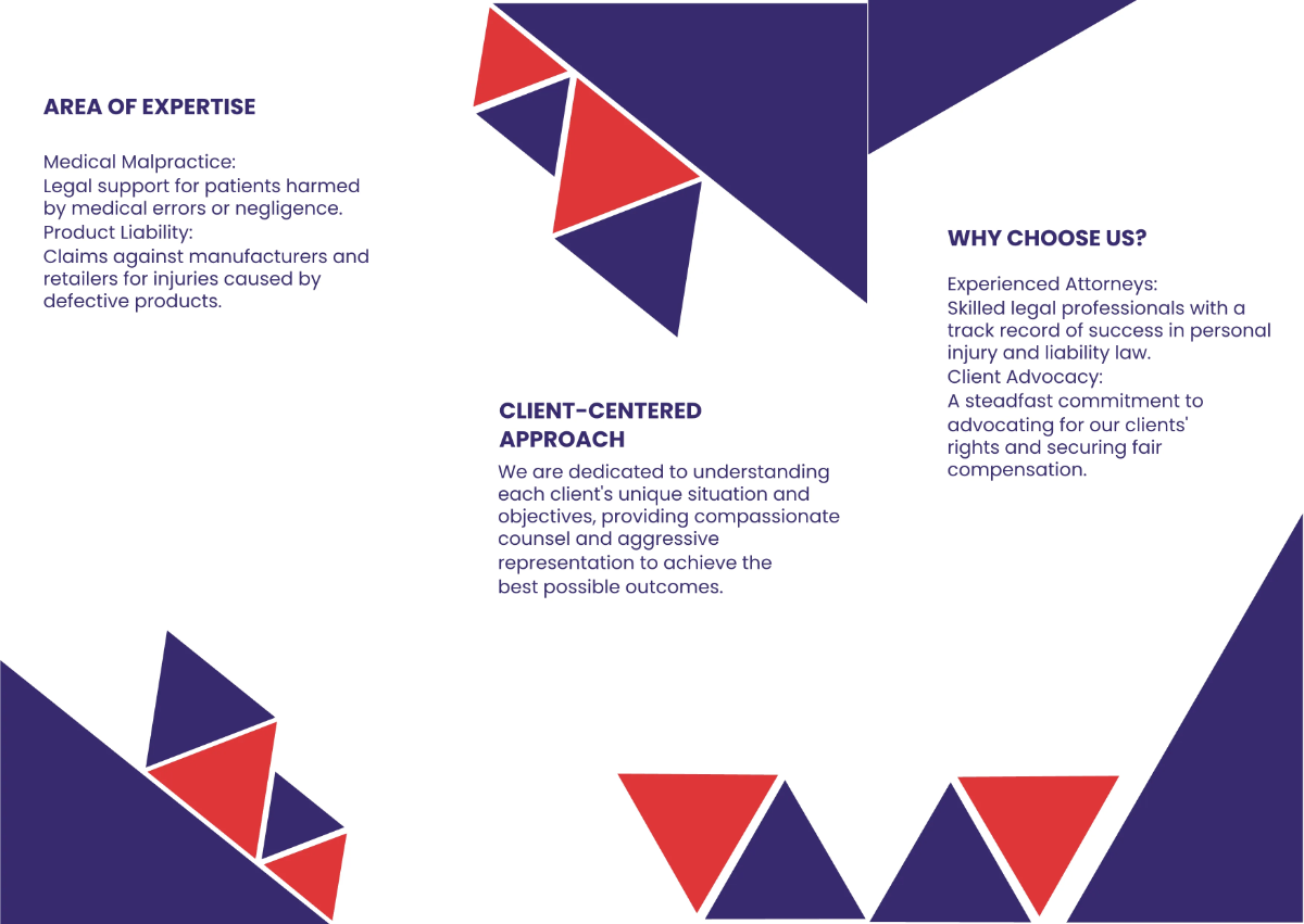 Free Personal Injury and Liability Law Pamphlet Template to Edit Online