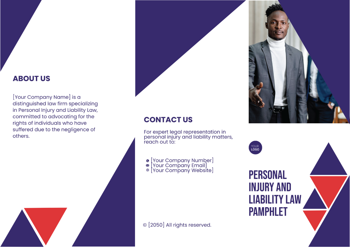 Personal Injury and Liability Law Pamphlet Template