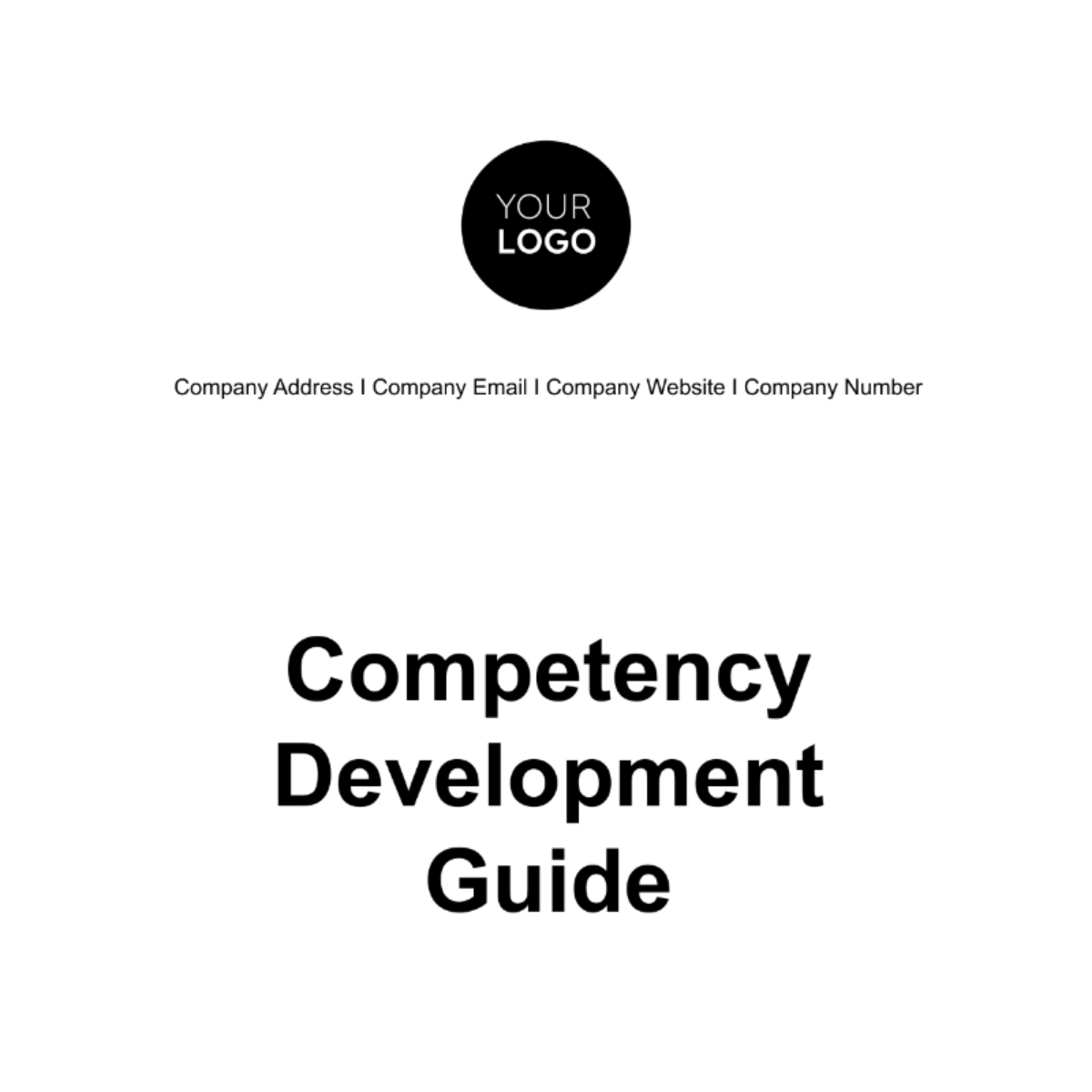 Competency Development Guide HR Template