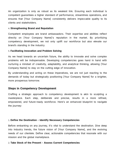 Free Competency Development Guide HR Template to Edit Online