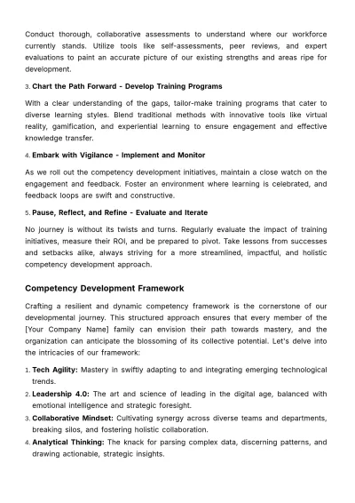Free Competency Development Guide HR Template to Edit Online