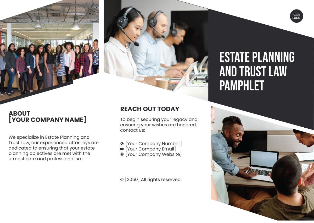 Estate Planning and Trust Law Pamphlet Template