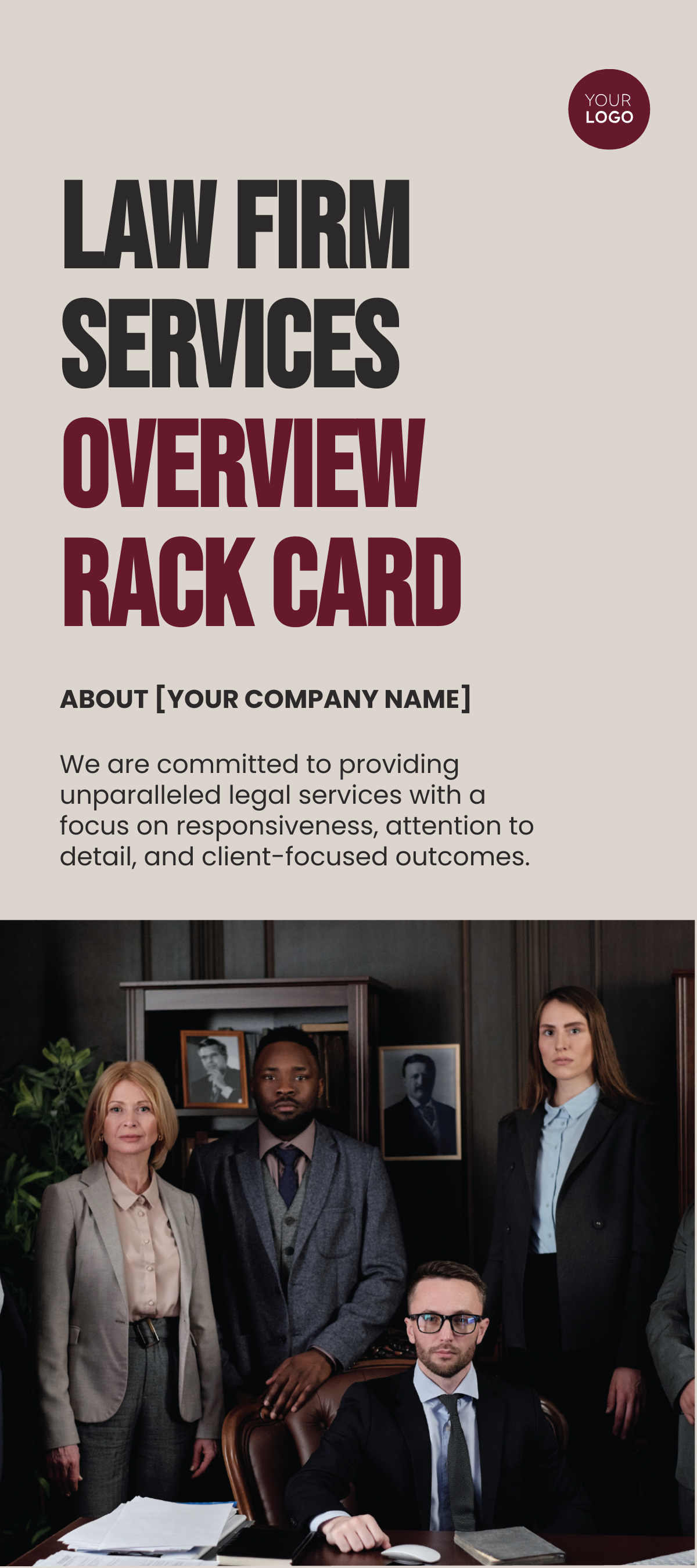 Law Firm Services Overview Rack Card Template