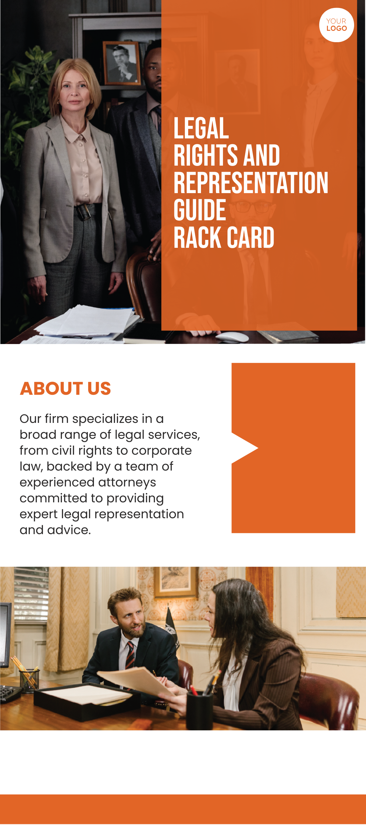 Legal Rights and Representation Guide Rack Card Template