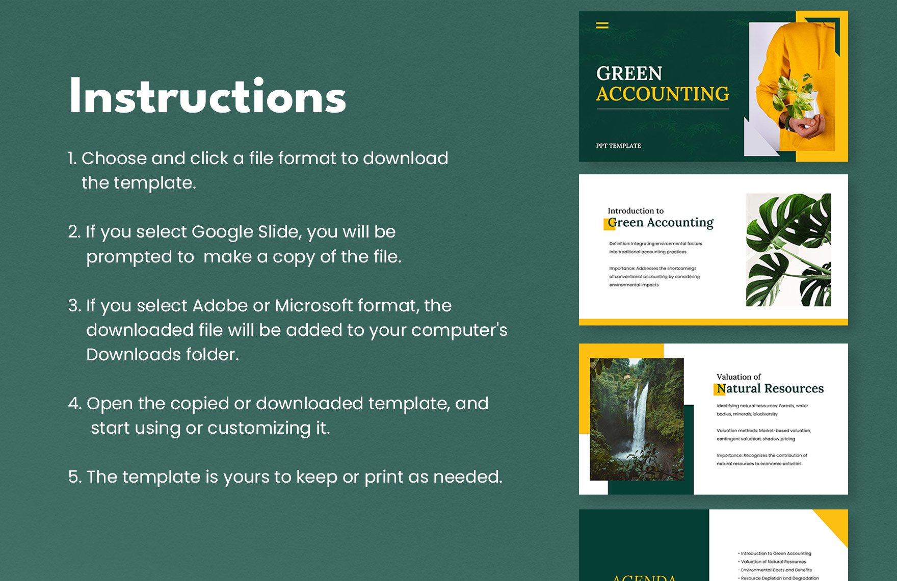 Green Accounting PPT Template