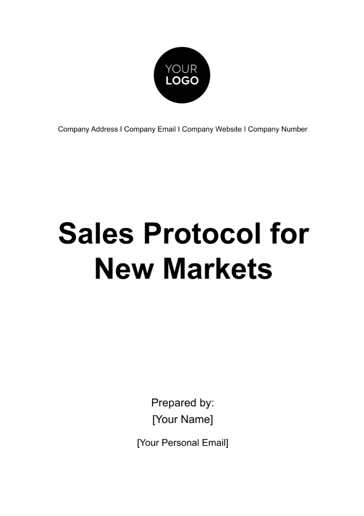 Free Sales Protocol for New Markets Template