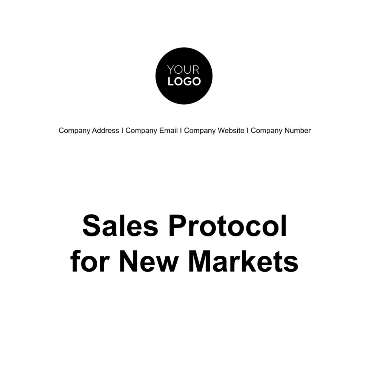 Sales Protocol for New Markets Template