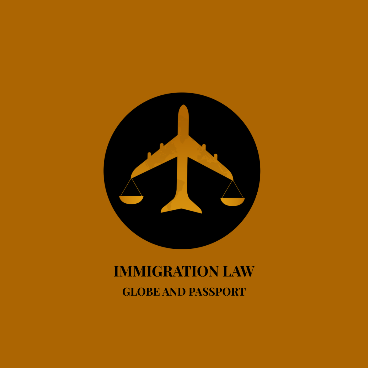 Immigration Law Globe and Passport Logo Template