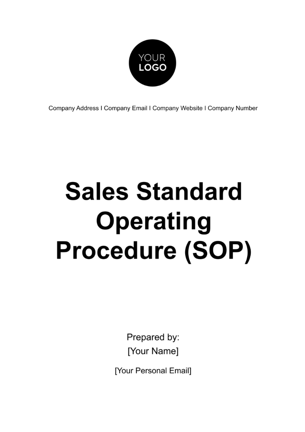 Sales Standard Operating Procedure (SOP) Template