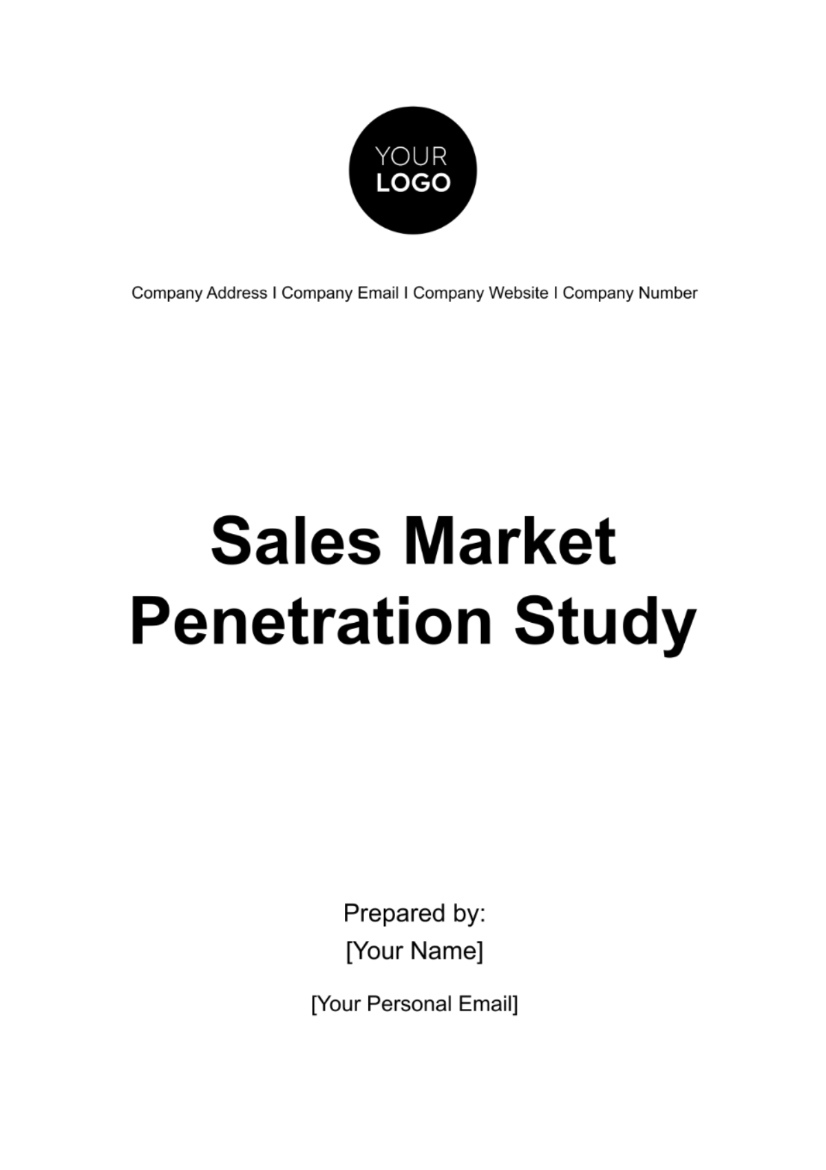 Sales Market Penetration Study Template