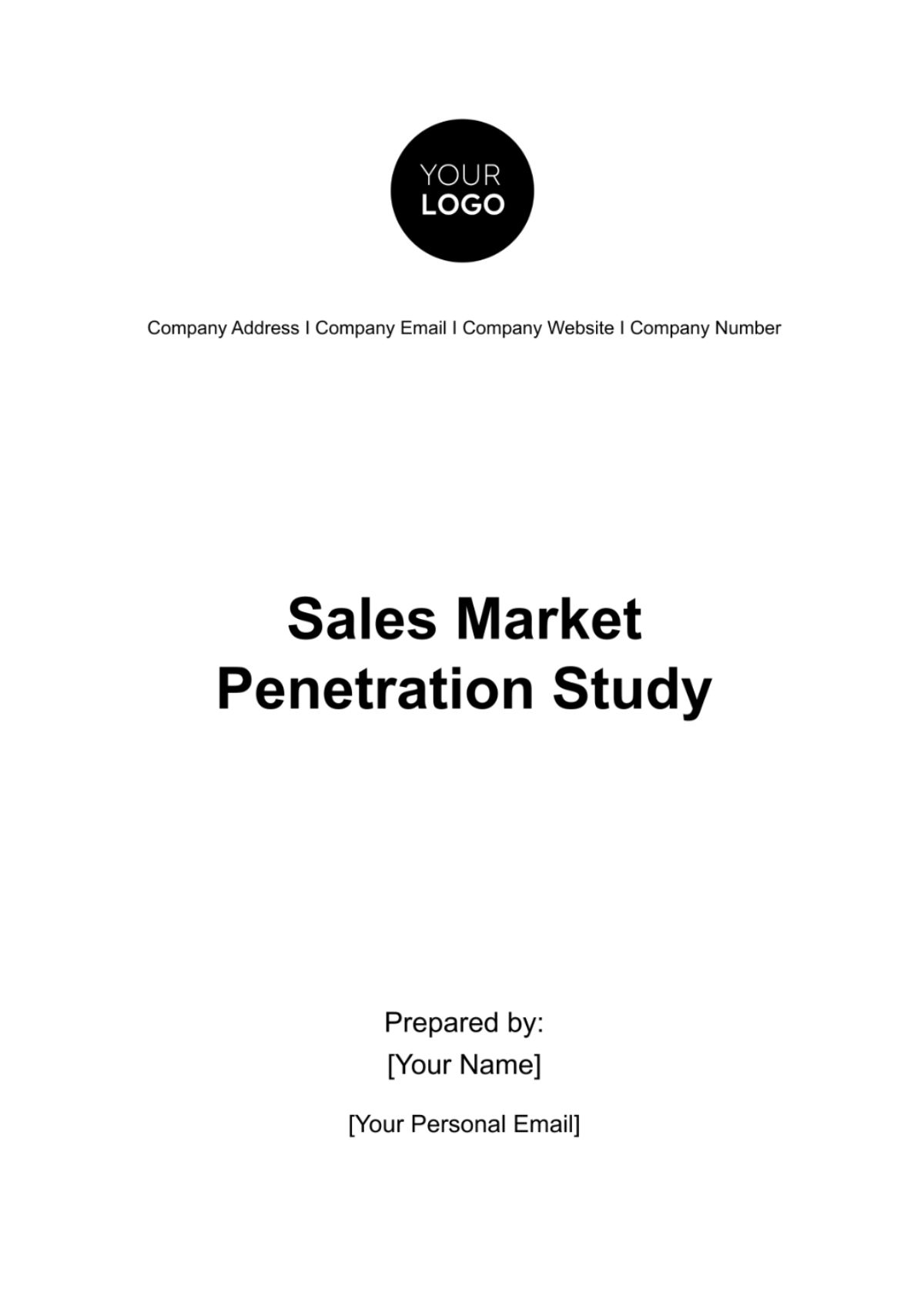 Sales Market Penetration Study Template - Edit Online & Download